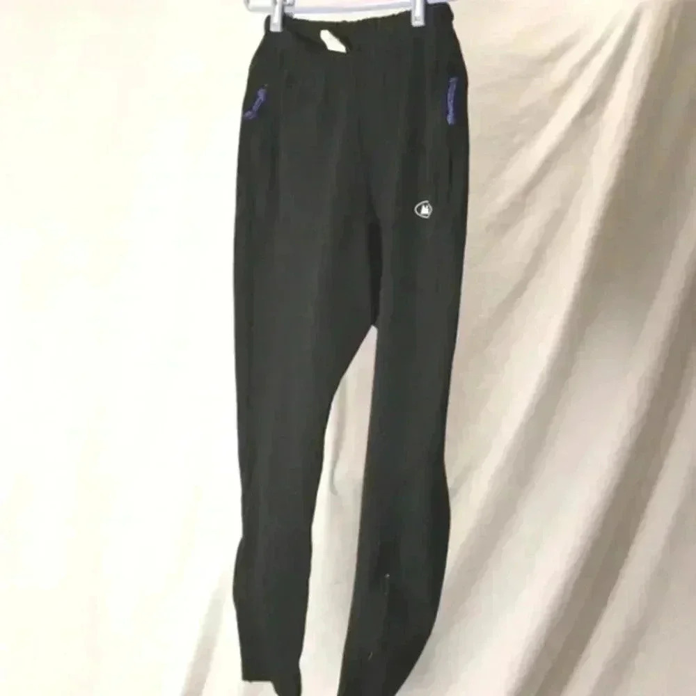 REI hiking sweat pants Men's X Small zippered pockets drawstring black outdoor